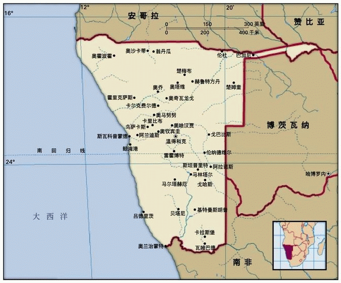 纳米比亚人口_纳米比亚地图(2)